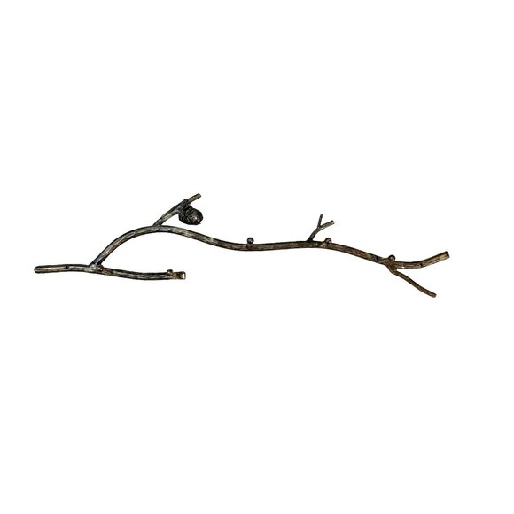 Metal Tree Branch Wall Hook 24" For Rustic Decor Youth Bedroom - Picture 1 of 12